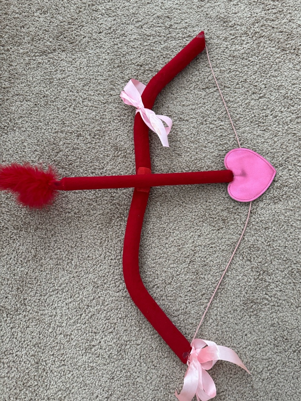 Cupid Bow & Arrow Red and Pink Heart Bow and Arrow